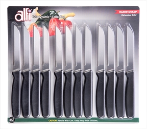 Alfi All-Purpose Knives Aerospace Precision Pointed Tip - Home And Kitchen  Supplies - Serrated Steak Knives Set | Made in USA (Classic White)